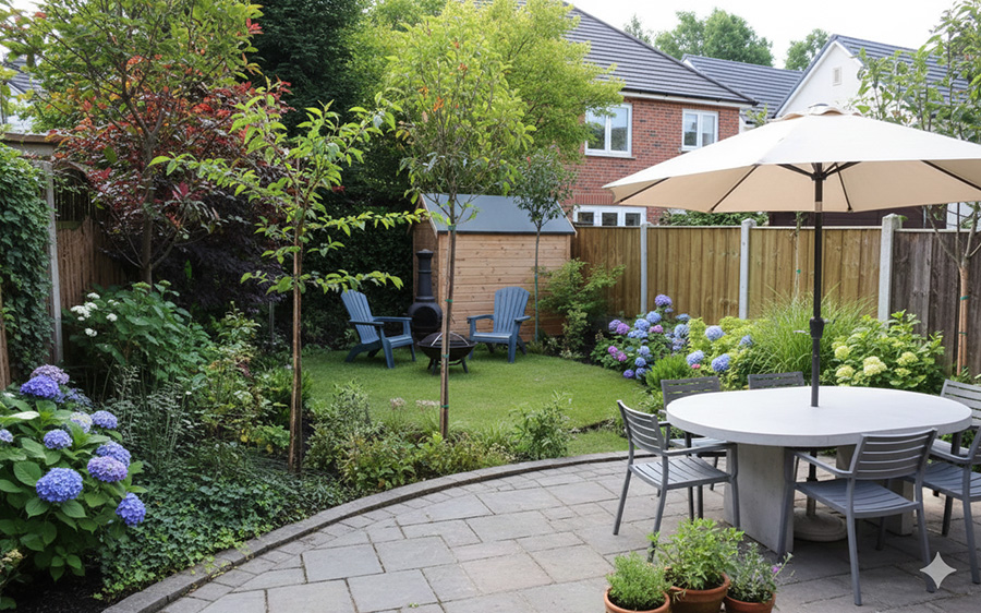 Irregular garden boundary extension design concept in Dublin