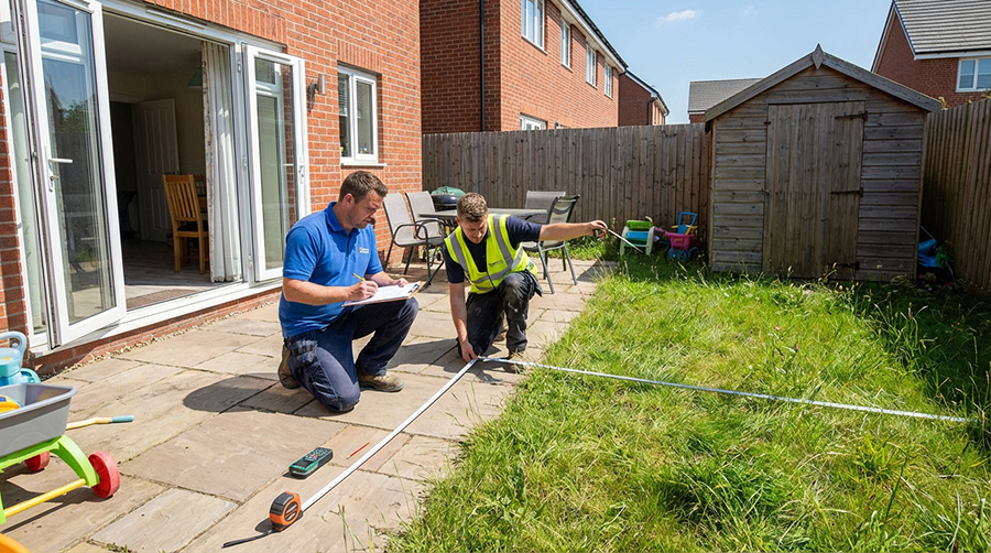 2 men planning a building extension